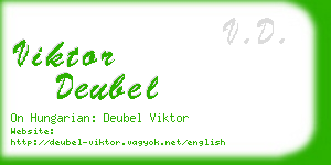 viktor deubel business card